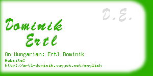 dominik ertl business card